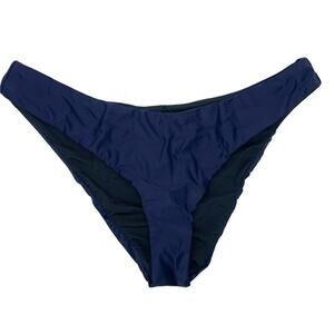 NEW J. Crew Curved-waist Cheeky Bikini Bottom in Navy Blue, Women's XL BC125 $59